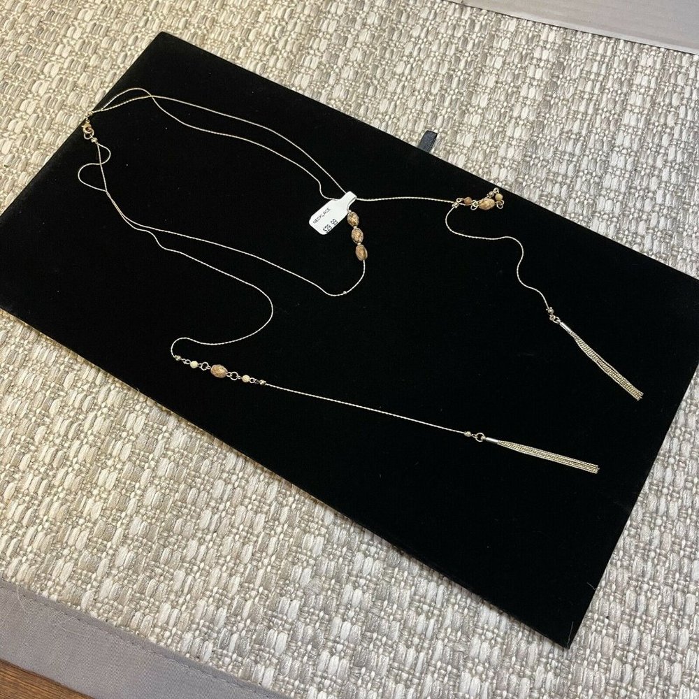 High Quality Fashion necklace long dainty goldtone statement‎ piece